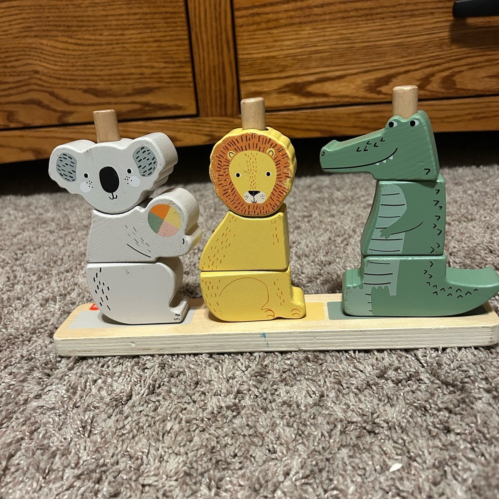 Fisher Price Wooden Animal Stacking Toy Set